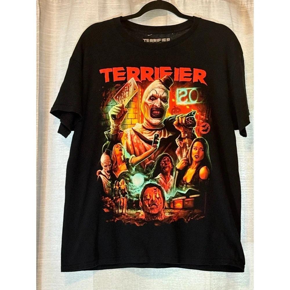 Terrifier Art the Clown Horror Graphic T-Shirt Mens Large Black Terror Threads